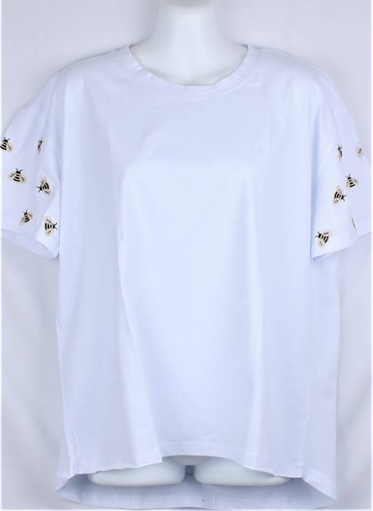 Alice & Lily embroidered T- Shirt bees white STYLE : AL/TS-BEES/WHT